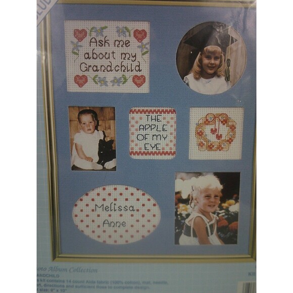 6x DMC Good Shepherd Counted Cross Stitch Photo Album Collection Grandchildren - Picture 8 of 9